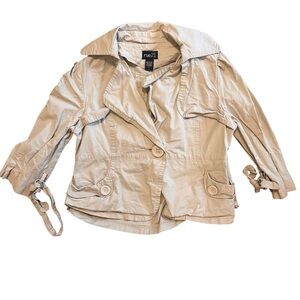 Rue21 Light Tan Jacket with Button Accents